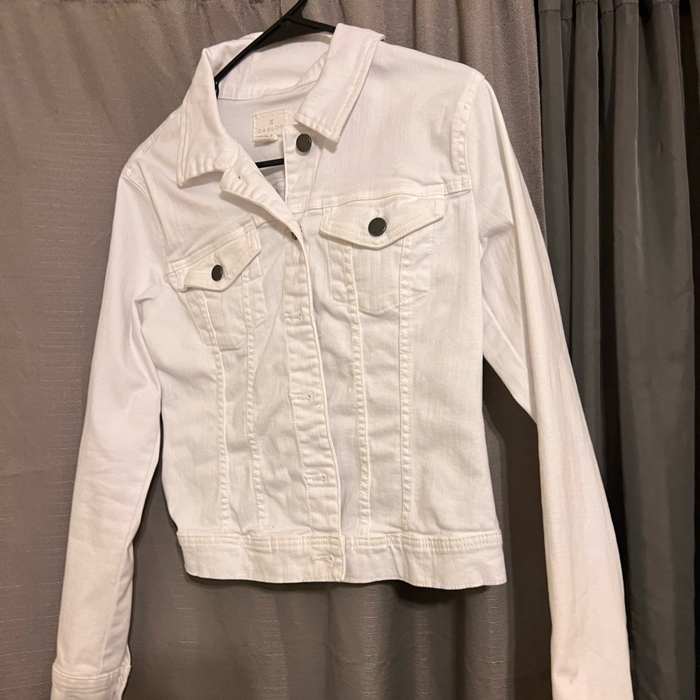 White jean jacket